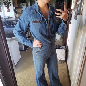 Vintage Denim Jumpsuit Male brand